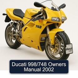 2002 Ducati 748 998/ Owners Owner's Manual PDF