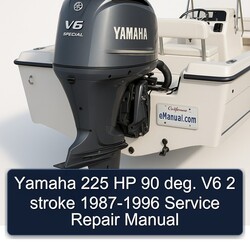 1987-1996 Yamaha 225 HP 90 Deg. V6 2 Stroke Service Repair Workshop Manual PDF