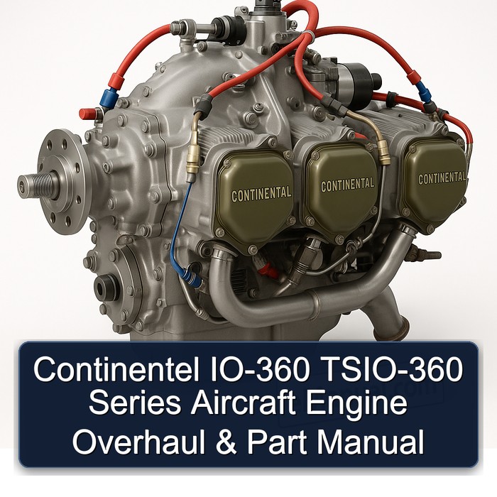 Continental IO 360 Series Continentel IO-360 TSIO-360 Aircraft Engine Part Parts Catalog PDF