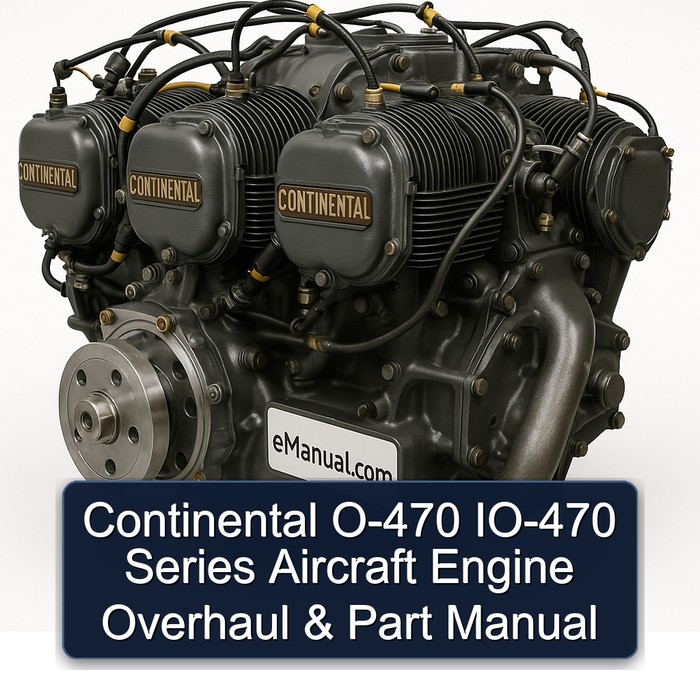 Continental O 470 Series O-470 IO-470 Aircraft Engine Part Parts Catalog PDF