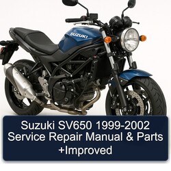 1999-2002 Suzuki SV Models SV650 - Parts Improved Service Repair Workshop Manual PDF