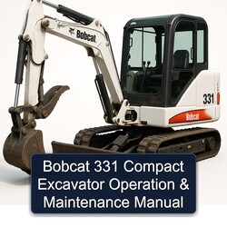 Bobcat 331 Compact Excavator Operation Service Repair Workshop Manual PDF