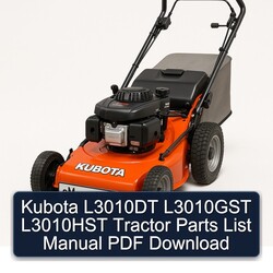Manual de Partes y Lista de Despiece para Tractores Kubota L3010DT, L3010GST, L3010HST (PDF)