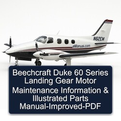 Beechcraft Duke 60 Series Landing Gear Motor Information Illustrated Parts -improved Catalog PDF