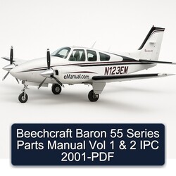 2001 Beechcraft Baron 55 Series Parts Vol 1 2 IPC Catalog PDF