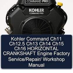 Kohler Command Pro Models CH11 Ch12.5 CH13 CH14 CH15 CH16 Horizontal Crankshaft Engine / Service Repair Workshop Manual PDF
