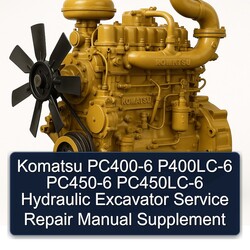 Komatsu PC400-6 P400lc-6 PC450-6 Pc450lc-6 Hydraulic Excavator Supplement Service Repair Workshop Manual PDF