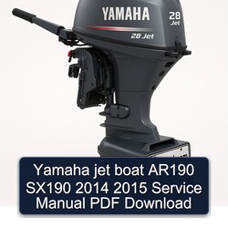 2014-2015 Yamaha Jet Boat AR190 SX190 Service Repair Workshop Manual PDF