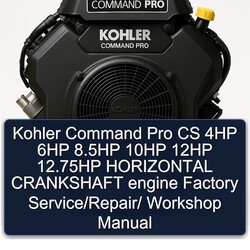 Kohler Command Pro Models CS 4HP 6HP 8.5hp 10HP 12HP 12.75hp Horizontal Crankshaft Engine / Service Repair Workshop Manual PDF