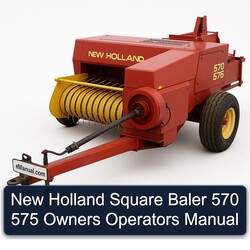 New Holland Square Baler 570 575 Owners Operators Operator's Manual PDF