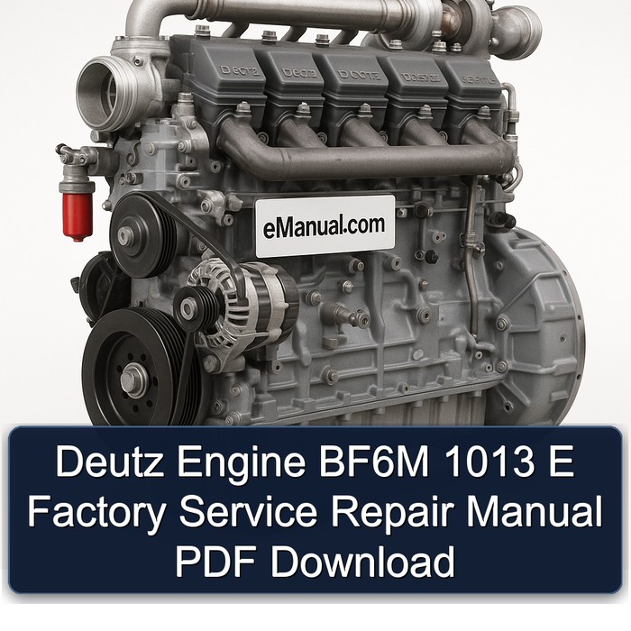 Deutz 1013 Engine BF6M E Service Repair Workshop Manual PDF
