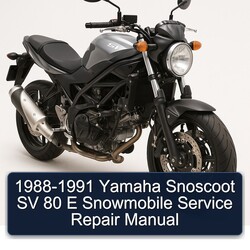 1988-1991 Yamaha Snoscoot SV 80 E Snowmobile Service Repair Workshop Manual PDF
