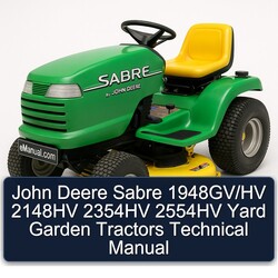 John Deere Sabre 1948gv/hv 2148HV 2354HV 2554HV Yard Garden Tractors Service Repair Workshop Manual PDF