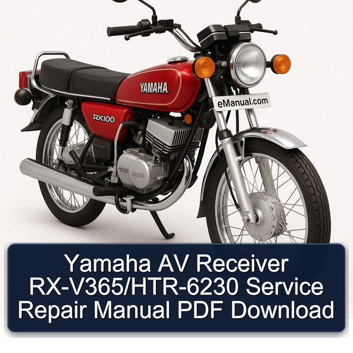 Yamaha RX Models AV Receiver Rx-v365/htr-6230 Service Repair Workshop Manual PDF