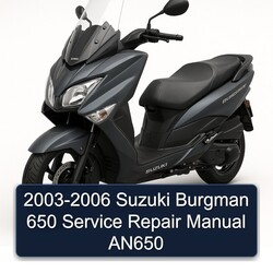 2003-2006 Suzuki Burgman Series 650 AN650 Service Repair Workshop Manual PDF