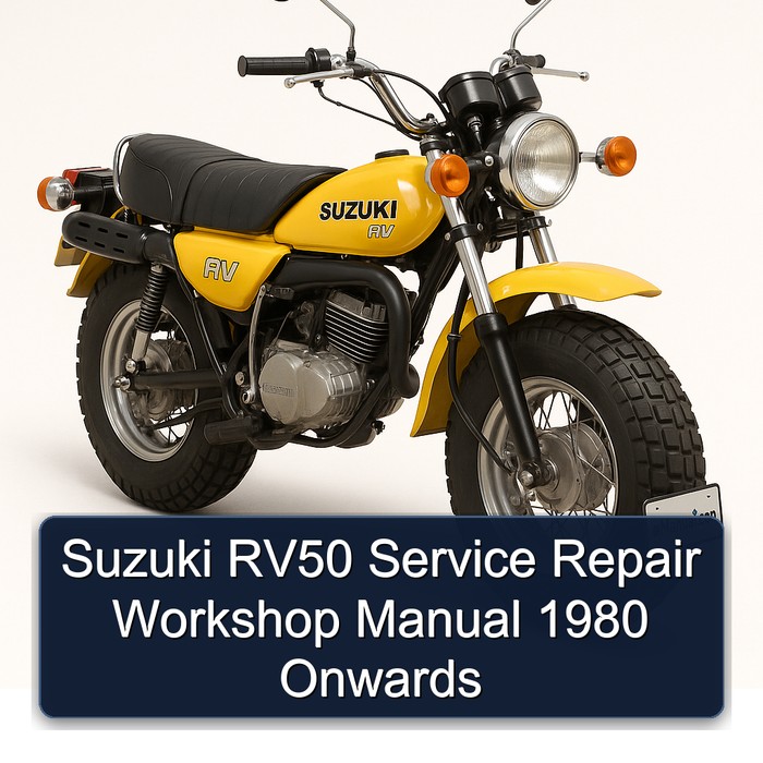 1980 Suzuki RV Series RV50 Onwards Service Repair Workshop Manual PDF