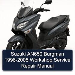1998-2008 Suzuki Burgman Series AN650 Service Repair Workshop Manual PDF