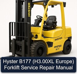 Hyster B177 (h3.00xl Europe) Forklift H3.00XL Europe Service Repair Workshop Manual PDF