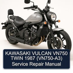 1987 Kawasaki Vulcan VN750 Twin (VN750-A3) Service Repair Workshop Manual PDF