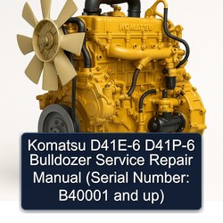 Komatsu D41E-6 D41P-6 Bulldozer (serial Number: B40001 Up) Service Repair Workshop Manual PDF