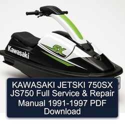 1991-1997 Kawasaki Jetski 750SX JS750 Service Repair Workshop Manual PDF