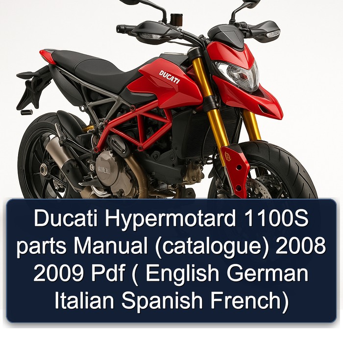 2008-2009 Ducati Hypermotard 1100S Parts (CATALOGUE) ( English German Italian Spanish French) Catalog PDF