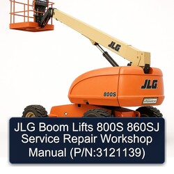 JLG Boom Lifts 800S 860SJ (p/n:3121139) Service Repair Workshop Manual PDF