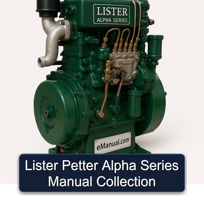 Lister Alpha Series Petter Collection Service Repair Workshop Manual PDF
