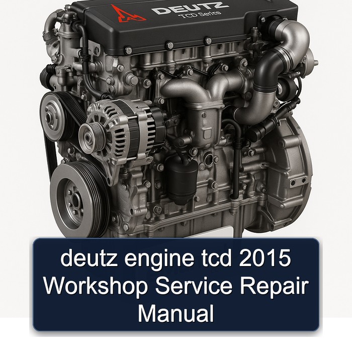 2015 Deutz TCD Series Engine Service Repair Workshop Manual PDF