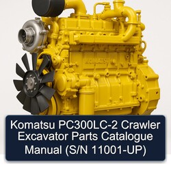 Catálogo de Piezas y Manual del Excavador de Orugas Komatsu PC300LC-2 (N.º de Serie 11001 en adelante)