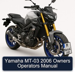 2006 Yamaha MT Series MT-03 Owners Operators Operator's Manual PDF