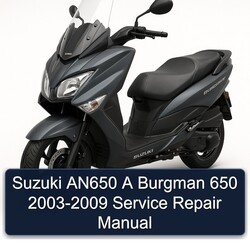 2003-2009 Suzuki Burgman Series AN650 650 Service Repair Workshop Manual PDF