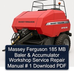 Massey Ferguson 185 MB Baler Accumulator Service Repair Workshop Manual PDF