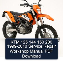 1999-2010 KTM 125 144 150 200 Service Repair Workshop Manual PDF