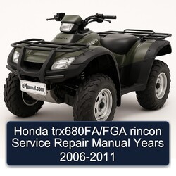 2006-2011 Honda Trx680fa/fga Rincon Years Service Repair Workshop Manual PDF