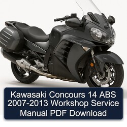 2007-2013 Kawasaki Concours Models 14 ABS Service Repair Workshop Manual PDF