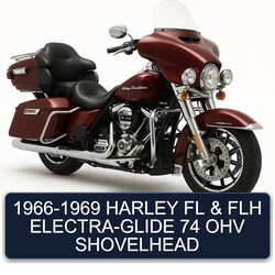 1966-1969 Harley Fl & Flh Electra-glide 74 Ohv Shovelhead