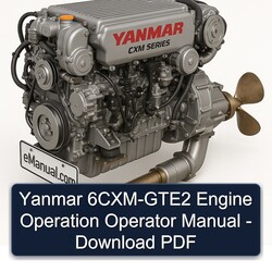 Yanmar 6CXM-GTE2 Engine Operation Operator Operator's Manual PDF
