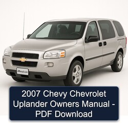 2007 Chevrolet Uplander Chevy Owners Owner's Manual PDF