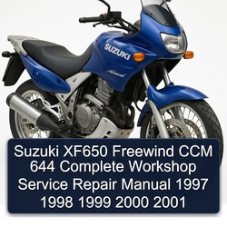 1997-2001 Suzuki XF650 Freewind CCM 644 Service Repair Workshop Manual PDF