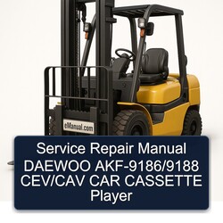 Daewoo Akf-9186/9188 Cev/cav CAR Cassette Player Service Repair Workshop Manual PDF