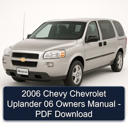 2006 Chevrolet Chevy Uplander 06 Owners Owner's Manual PDF
