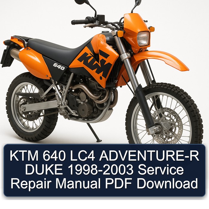 1998-2003 KTM 640 LC4 Adventure-r Duke Service Repair Workshop Manual PDF