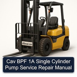 Cav BPF 1A Single Cylinder Pump Service Repair Workshop Manual PDF