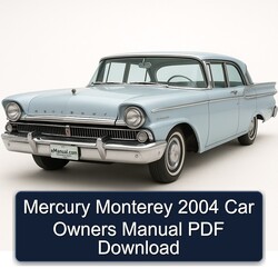 2004 Mercury Monterey Car Owners Owner's Manual PDF