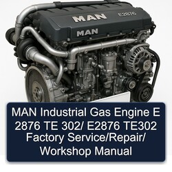 MAN E2876 Industrial Gas Engine E 2876 TE 302/ TE302 / Service Repair Workshop Manual PDF