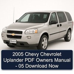 2005 Chevrolet Uplander Chevy Owners - 05 Now Owner's Manual PDF