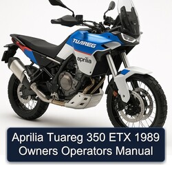 1989 Aprilia Tuareg 350 ETX Owners Operators Operator's Manual PDF