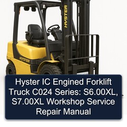 Hyster IC Engined Forklift Truck C024 Series: S6.00xl, S7.00xl Service Repair Workshop Manual PDF