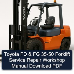Toyota FD FG Forklift Service Repair Workshop Manual PDF